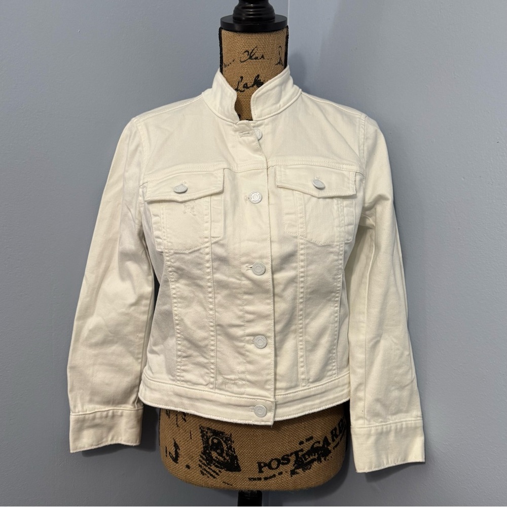 WHBM White Denim Jacket